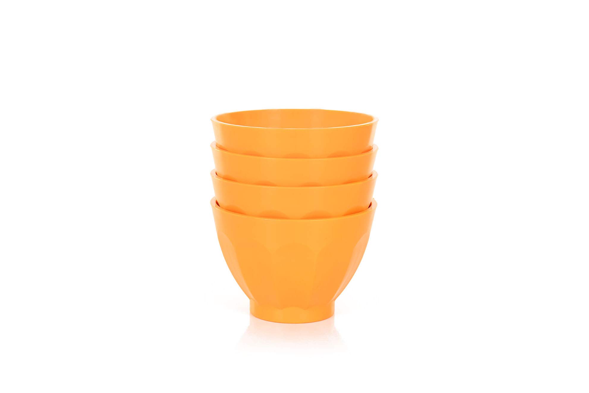 Mintra Home Unbreakable Bowls and Trays (Bold Collection), Saffron, (Small Bowl 4pk - 250ml (8oz)