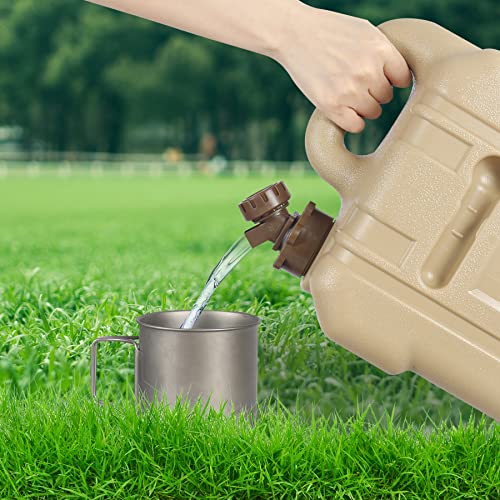 Redcamp 3.4 Gallon Portable Water Container With Spigot, Water Storage Camp Water Jug For Camping Outdoor Hiking (13L, Brown) #TOP1