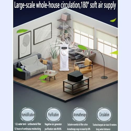 Ventilateur tour contre la chaleur étouffante avec oscillation et télécommande