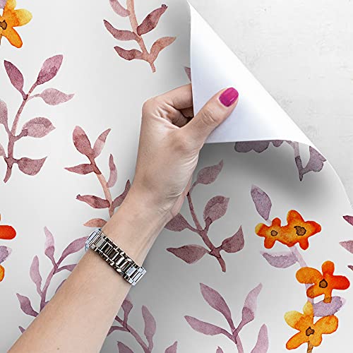Fotomurale autoadhesivo tapar imperfecciones pared papel pintado flores 4