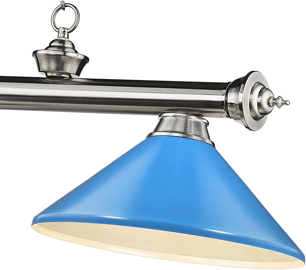 Z-Lite 2306-3BN-MEB Cordon Billiard Pendant, 3-Light 180 Total Watts, Brushed Nickel