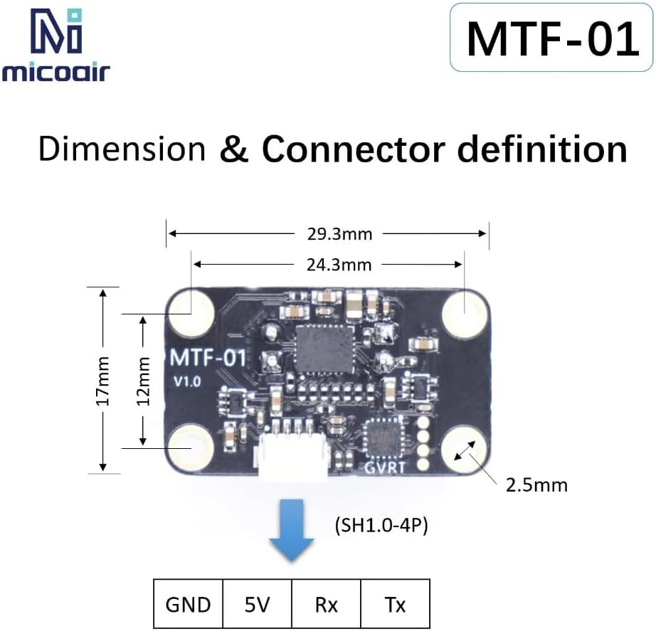MicoAir Optical Flow & Lidar Sensor MTF-01 PMW3901 optical flow sensor Compatible with INAV for RC FPV Racing Drone Quadcopter Multirotor