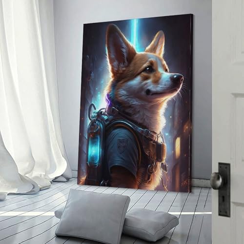 Impression sur toile Corgi pour célébrer l'amour des chiens dans votre décoration