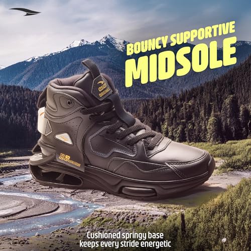 Image of ASIAN Basket-11 Men's Mid-Top Sneakers with Full TPU Sole, Dual-Pillar Bounce Cushioning, Memory Foam Shoes, Premium Design and Arch Support for Sports
