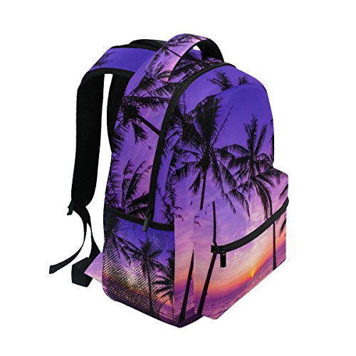 TropicalLife Hawaiian Palm Tree Ocean Theme Backpacks Bookbag Shoulder School Computer Hiking Gym Travel Casual Travel Daypack2