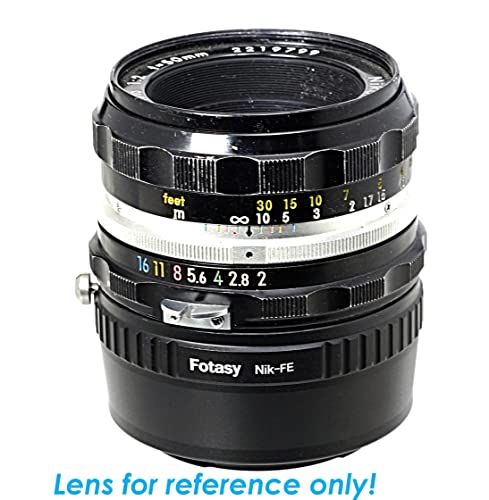 Fotasy Manual F Mount Lens To E-Mount Adapter, Nk E Mount Adapter, Compatible With Nikon F Lens Sony A7 A7R A7S Ii Iii Iv A9 A7C Alpha 1 A6600 A6500 A6400 A6300 A6100 A6000 A5100 A5000 A3500 Zv-E10 #TOP2