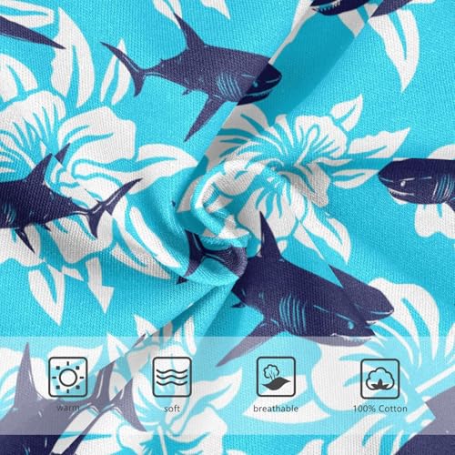 Boys' Underwear Cotton Little Boys Shark Tropical Hibiscus Flower Briefs Soft Toddler Underwear 2T-8Y3