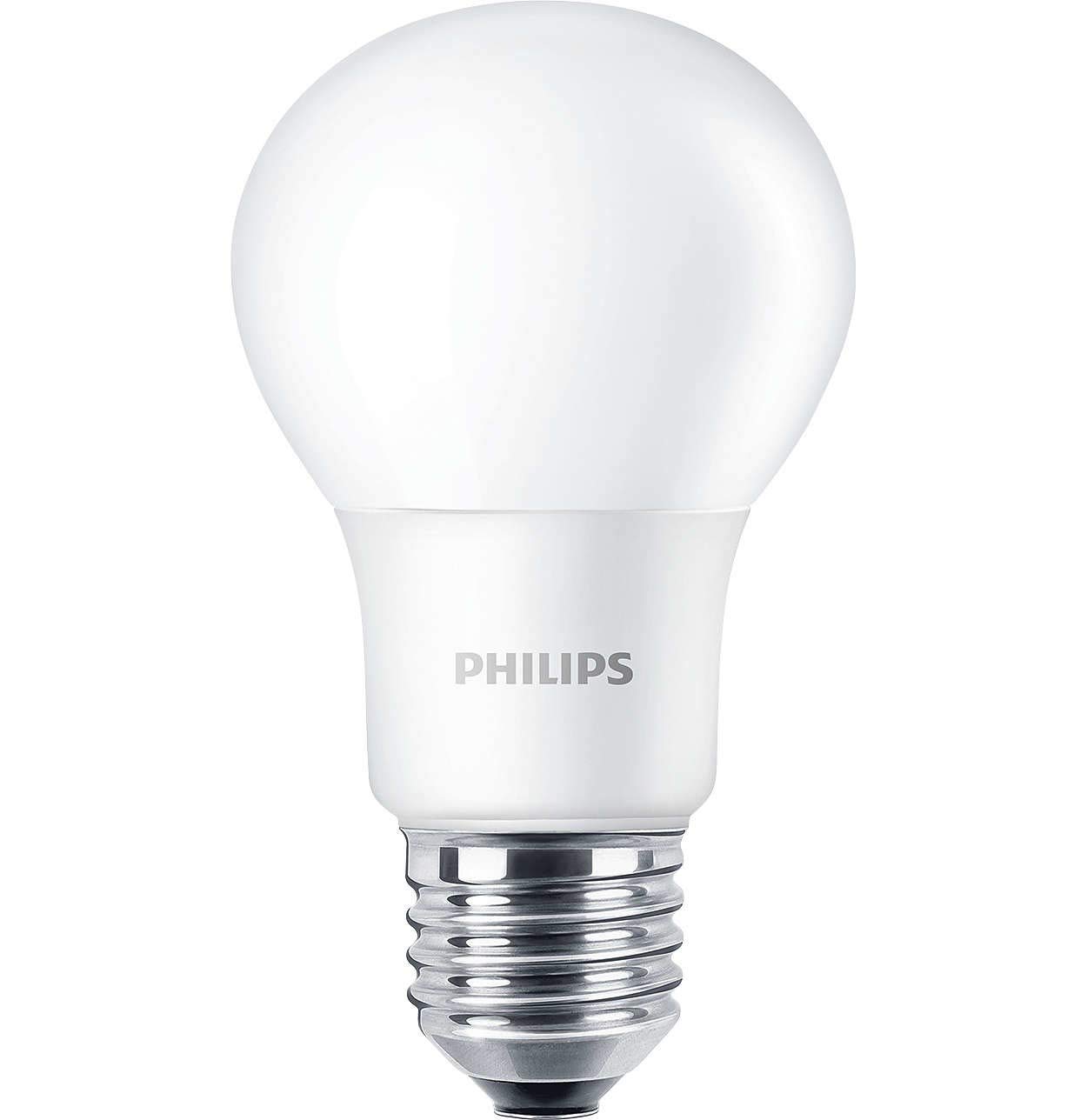 Philips Corepro LED 5.5 W (40 W) A60, E27 Edison Screw, Bulb, Warm White, Non Dimmable, Frosted [Energy Class A+]