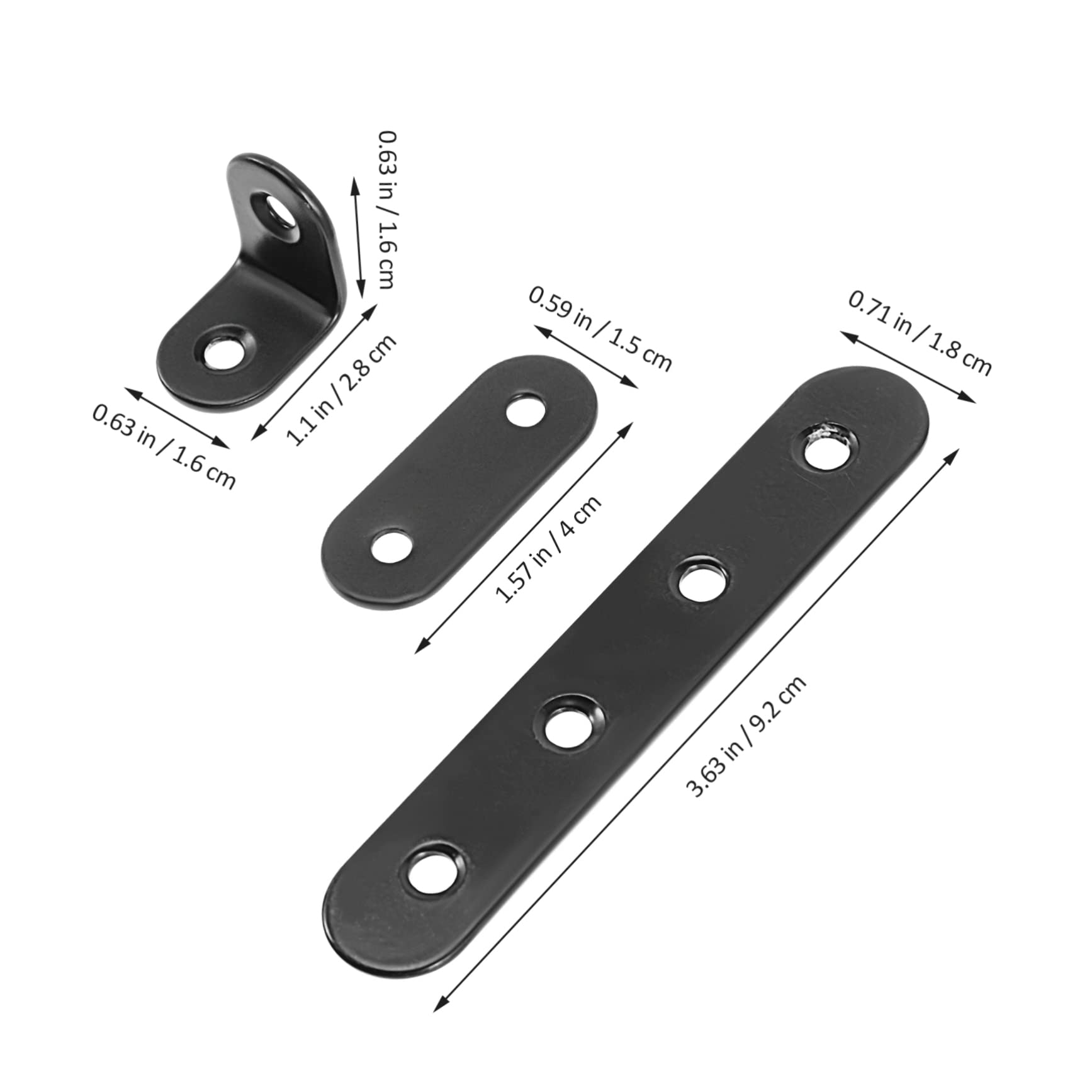 KICHOUSE Light Brackets Lshape 24pcs Set Strong Load Capacity Stainless Steel Brackets for Furniture DIY