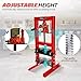 6Ton Hydraulic Shop Press – H-Frame Heavy-Duty Bearing Press Machine with Adjustable Height & Stamping Plates for Bending,Straightening,U-Joints,and Metalworking – Industrial-Grade Hydraulic Press Red