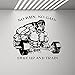 NSRJDSYT No Pain No Gain Stai zitto e allenati Home Gym Adesivo Poster Citazione Motivazionale Adesivo in Vinile Bodybuilding Fitness Decor 61x54cm