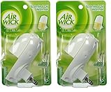 Air Wick plug in Scented Oil Warmer, White, 1 Count, Essential Oils, Air Freshener (Pack of 2)