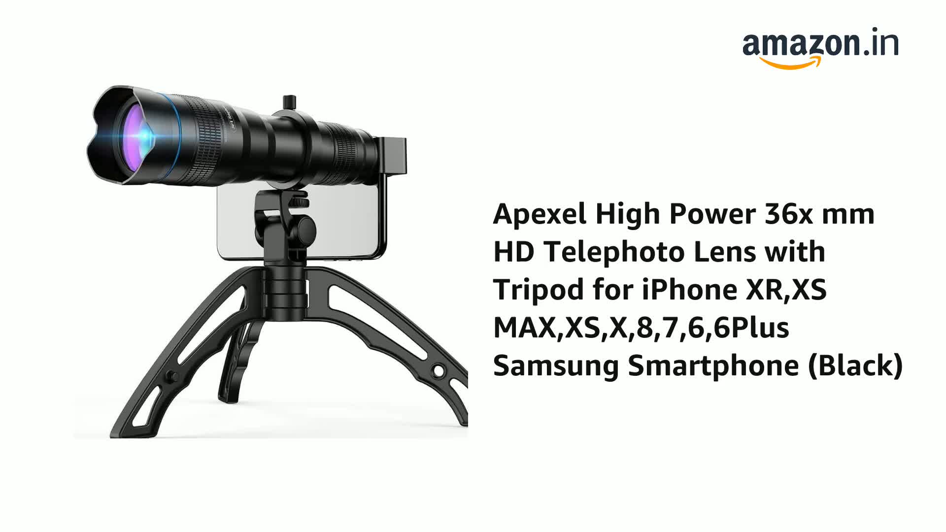 Apexel High Power 36x mm HD Telephoto Lens with Tripod for iPhone