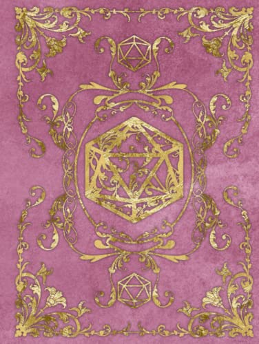 RPG Character Journal: DnD 5e Character Journal | Fuchsia Pink Fancy Floral Filigree | Custom Character Sheets and Lined Paper Notebook for Role Play Games