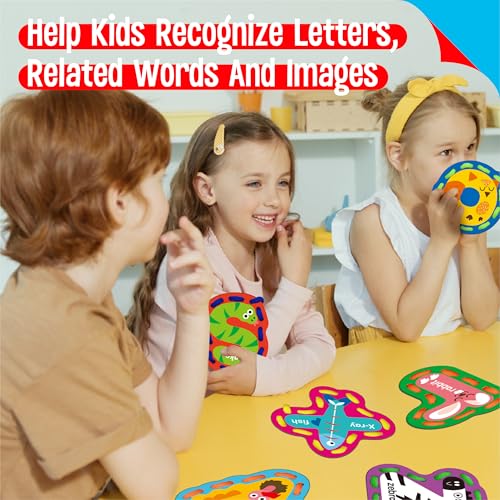 Image of SpriteGru 26PCS Alphabet Lacing Cards, Lowercase Letters Sewing Kit with 26 Double-Sided Cards and 26 Colorful Laces Alphabet Learning Toy Motor Skills Art Crafts for Toddlers, Kids, Students