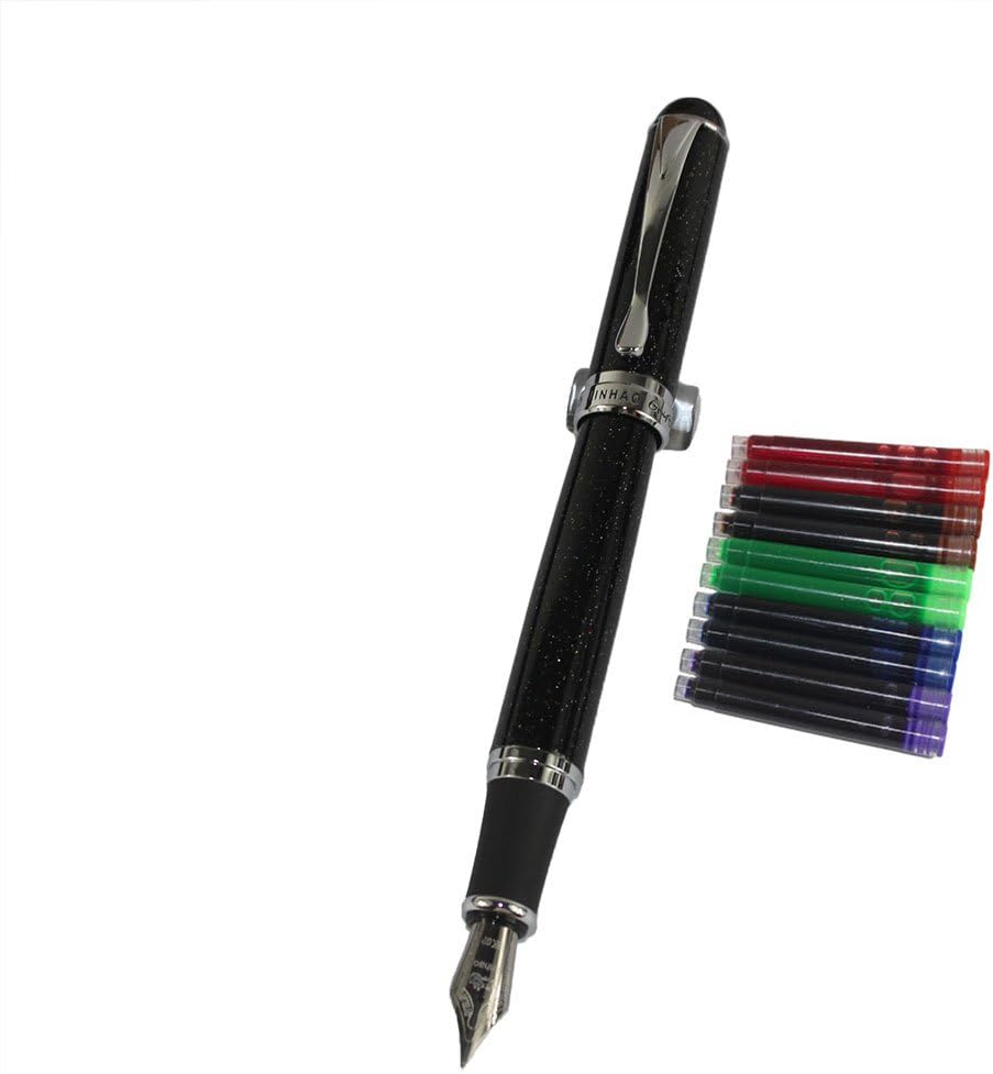 Gullor 750 Normal Nib Fountain Pen with Original Pen Box and 5 Colour Ink Cartridge, Chromatic Point - Image 4
