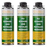 3x Stabilo Pistolenreiniger, Schaumreiniger, PU Reiniger, Reinigungsmittel, Entfetter, 500 ml pro Dose, 3 Stück