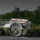 VEVOR Bike Cargo Trailer, 275 lbs Load Capacity, Foldable Compact Storage & Quick Release with Universal Hitch, 20" Wheels, Fits Most Bike Wheels, Carbon Steel Frame, Heavy-Duty Bicycle Wagon Cart - Image 8