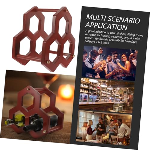 Soporte para botellas de vino estilo europeo de madera miniatura 3
