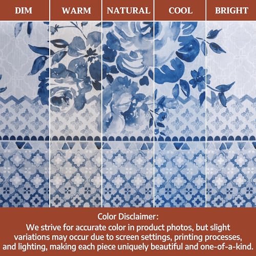 Maison d' Hermine Table Cloth Rectangle Table 100% Cotton 60 x 120 Inches Tablecloth Reusable Decorative for Dining Kitchen Room Farmhouse Party Home Hotel Restaurant Spring Summer- Rose Garden - Blue by Maison d' Hermine - Used condition - Image 6