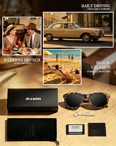 Image of Joopin Oversized Cat Eye Sunglasses Polarized UV Protection Retro Round Sun Glasses Shades for Women Driving Beach Vacation
