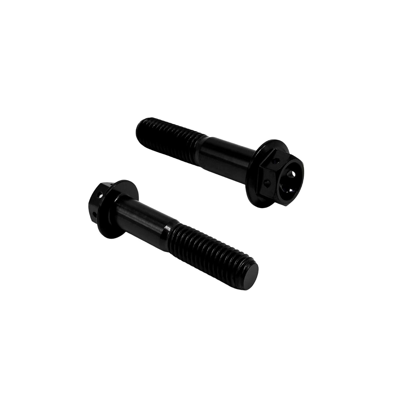 RISON-Titanium Lot de 5 Boulons en Titane avec Bride M8x1.25x50mm, Boulons à Tête Hexagonale avec Flange, Vis Hexagonales Rondelle à Bride en Titane GR5 Vis de Fixation pour Moto, Vélo