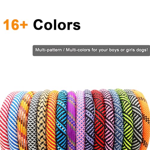 Image of MayPaw Heavy Duty Rope Dog Leash, 1 /2 inch x 6FT Blue Nylon Pet Training Leash, Soft Padded Handle Thick Lead Leash for Large Medium Dogs (1 /2 inch 6ft, Blue)