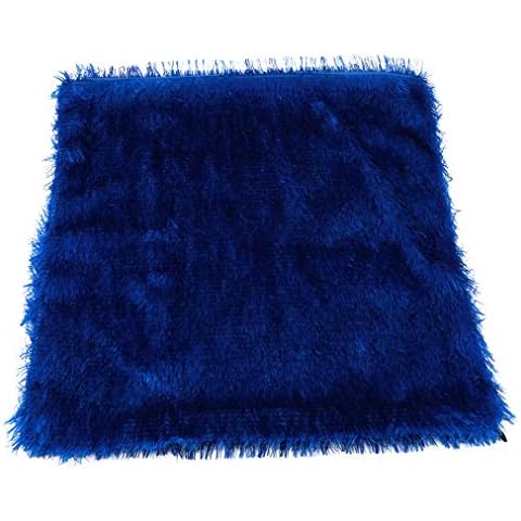 Sevenfly Soft Faux Fur Fleece Cushion Cover Pillowcase Decorative Throw Pillows Covers Fluffy Decorative Pillowcases Zipper Closure(Royal blue Cover