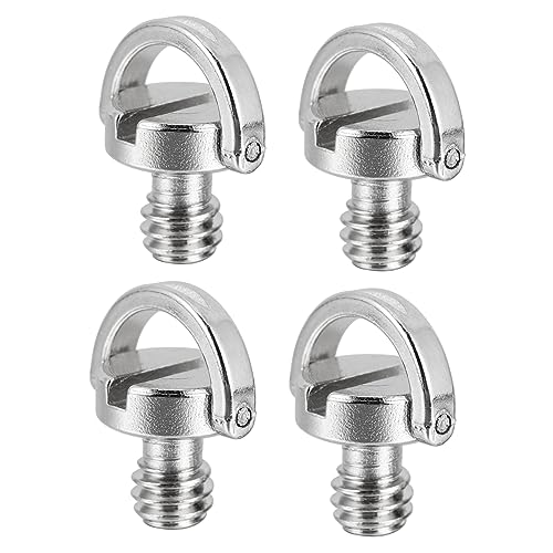 Mikinona - Mikinona 4pcs Slotted Camera Mounting Screws with Ring for Tripod Monopod Quick Release Plate Accessories Easy Installation and Secure Fixing for Cameras and Lenses