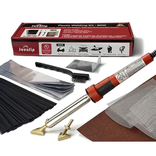 JOUNJIP Standard Plastic Welding Repair Kit UL-Certified Plastic Welder 80W | Repairs…