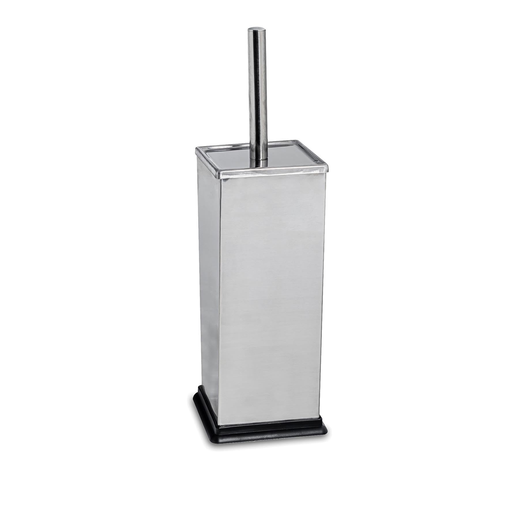 Harbour Housewares Square Toilet Brush - Chrome - Stainless Steel - 30cm