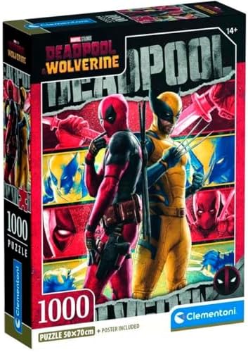 Clementoni - Jigsaw Puzzle 1000 Pieces for Adults and Teenagers, Special Series, Marvel Deadpool and Wolverine Theme, Compact Box with Poster Included, Gift Idea for Men and Women, Made in Italy, 50 x image 3