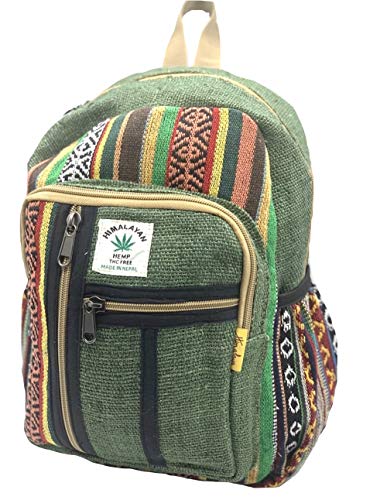 Unique Design100% Himalaya Hemp Backpack Small Backpack Hippie Backpack Festival Backpack Hiking and Tablet Backpack FAIR TRADE Handmade with Love.