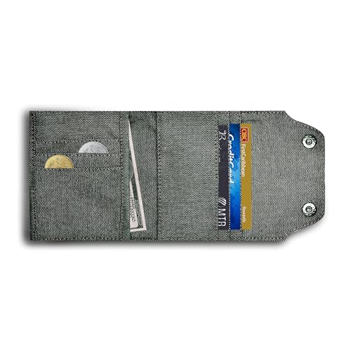 Image of Minimalist Slim Wallet and Credit Card Holder (Canvas Black)