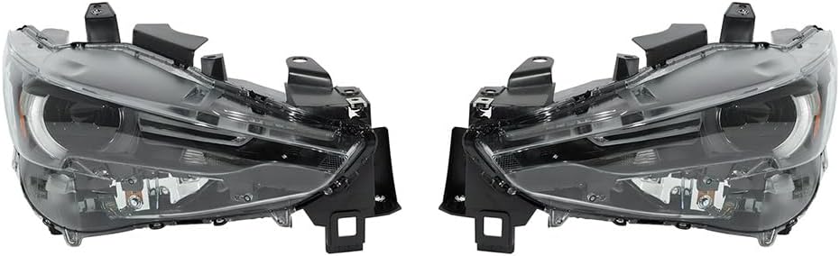 Headlight Headlamp Assembly Fit for Mazda CX-5 2017 2018 2019 2020 2021 | with AFS | 14 Pins | Black | Replace for KB8B-51040 KB8B-51030 (Driver Side&Passenger Side)