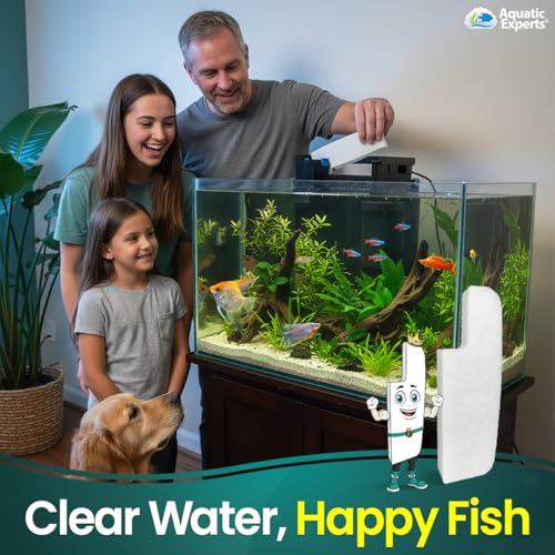 Image of Aquatic Experts Aquarium Filter Floss for Fish Tank Filters - FilterFirst Aquarium Filter Pad - Media for Crystal Clear Water, (6 Pack, Tidal 75 Compatible)