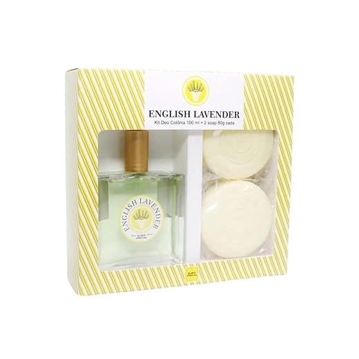 Kit English Lavender Europarfum Deo Colônia 100ml + 2 Sabonetes 80g