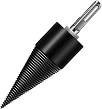 Chusui Broca picadora de lenha Ferramenta de rachadura de madeira Divisores de toras de cone Máquina de quebra de madeira elétrica Picadora de lenha Acessório QL