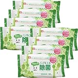 レック(LEC) レック アラクリーネ ノンアルコール除菌 ウェットシート 60枚入×8個 【激落ちくん】/ 日本製 / 植物由来成分配合 / ノンアルコール / パラベン無添加 / 無香料