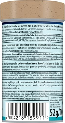 Tetra Wafer Mini Mix - Fischfutter für kleine Bodenfische (z. B. Welse) und Krustentiere, für gesundes Wachstum und Vitalität, 100 ml Dose