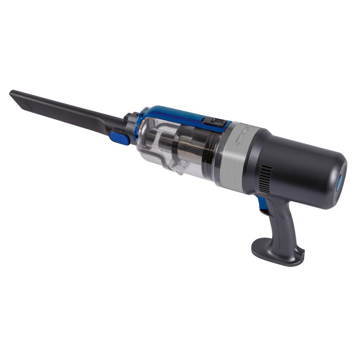 ProfiCare PC-BS 3085 A Akku Bodenstaubsauger, Eco-Cyclon-Twin-Spin Akku-Sauger mit 25,9 V Lithium-Ionen-Akku (2200 mAh), Inkl. flexiblem und dehnbarem Saugschlauch, anthrazit-blau