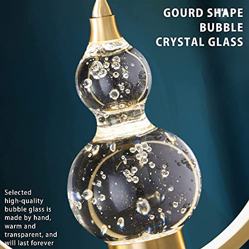 SDFDSSR Chinese Creative Bedroom Bedside Lamp Creative Crystal Gourd Table Lamp Large Oriental Copper Table Lamp For Tea Room Office Desk Nightstand Table Lamp steampunk buy now online