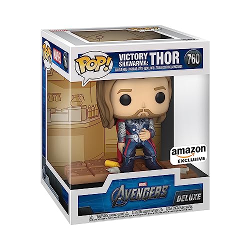 Funko Pop! Deluxe: Cómics Marvel - Thor with Shawarma - Exclusiva Amazon - Figura de Vinilo Coleccionable - Idea de Regalo- Mercancia Oficial - Juguetes para Niños y Adultos