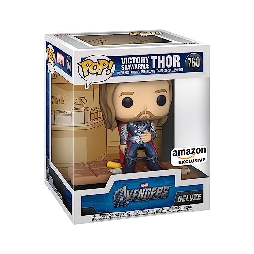 Funko Pop! Deluxe: Marvel - Thor With Shawarma - Marvel Comics - Cómics Marvel - Exclusiva Amazon - Figura de Vinilo Coleccionable - Idea de Regalo- Mercancia Oficial - Juguetes para Niños y Adultos