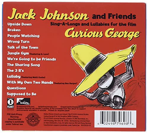 Curious George (Jack Johnson), Sing-A-Longs & Lullabies For The Film