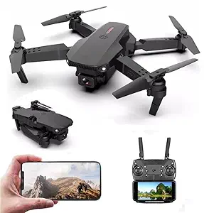 Divera Wi-Fi Camera RC Drone Flying Quadcopter Toy with 1800mAh Battery Foldable Drone 360 Flip Stunt, Black