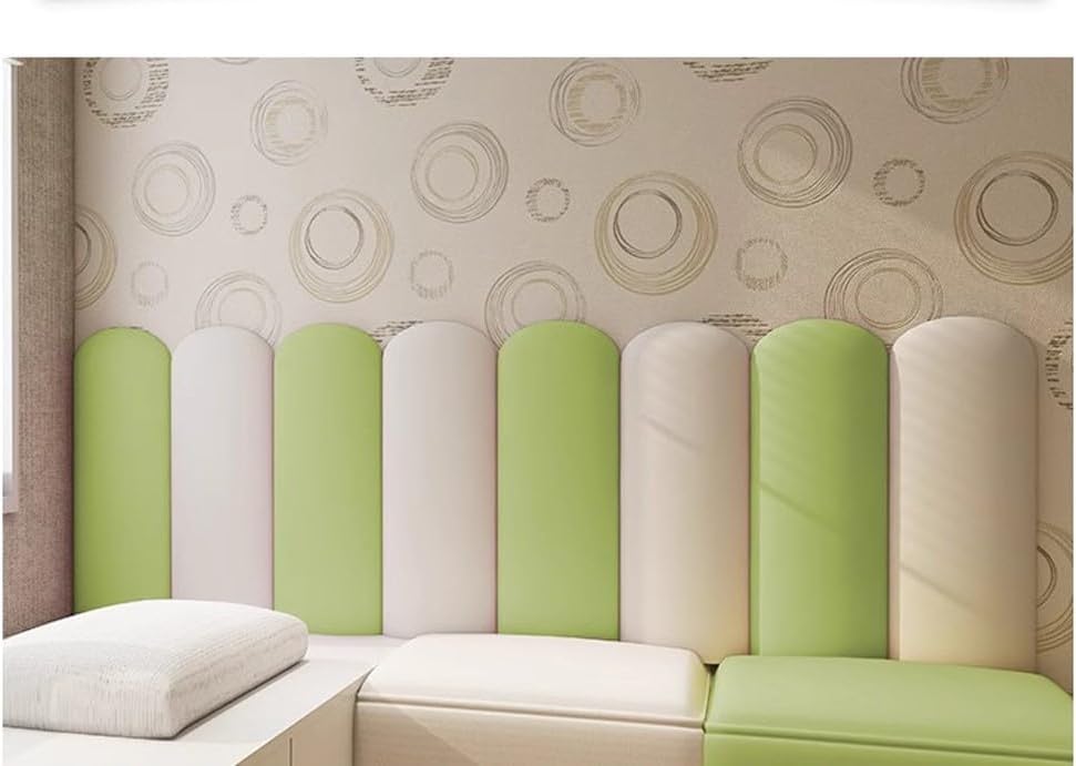 3D Anti-Collision Wall Panel, Navy Self-Adhesive Upholstered Wall Padding, Peel and Stick Headboard for Nursery & Playroom Safety, Cushioned Protection Panels