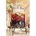 Home Essentials & Beyond Del Sol Hammered 2.25 gallon Beverage Dispenser with Rack, Clear