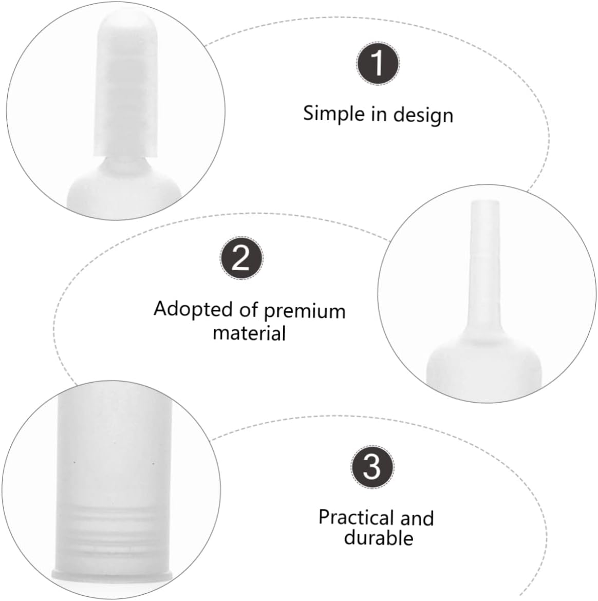 MERRYHAPY 25pcs Professional Ampoule Bottle Dropper Covers Dropper Caps for Lotion Syrup Dispenser image 2