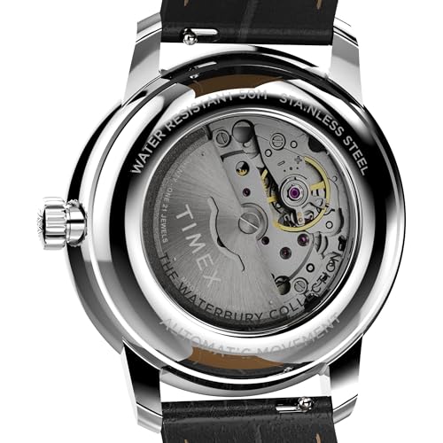 Image of TIMEX Waterbury Metropolitan Mechanical Automatic Watch for Men with Round Dial & Water Resistant Man's Wrist Watches